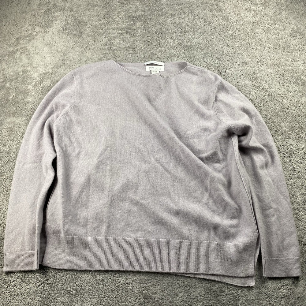 Nordstrom‎ crewneck cashmere sweater Womens Medium Light  Purple 100% Cashmere